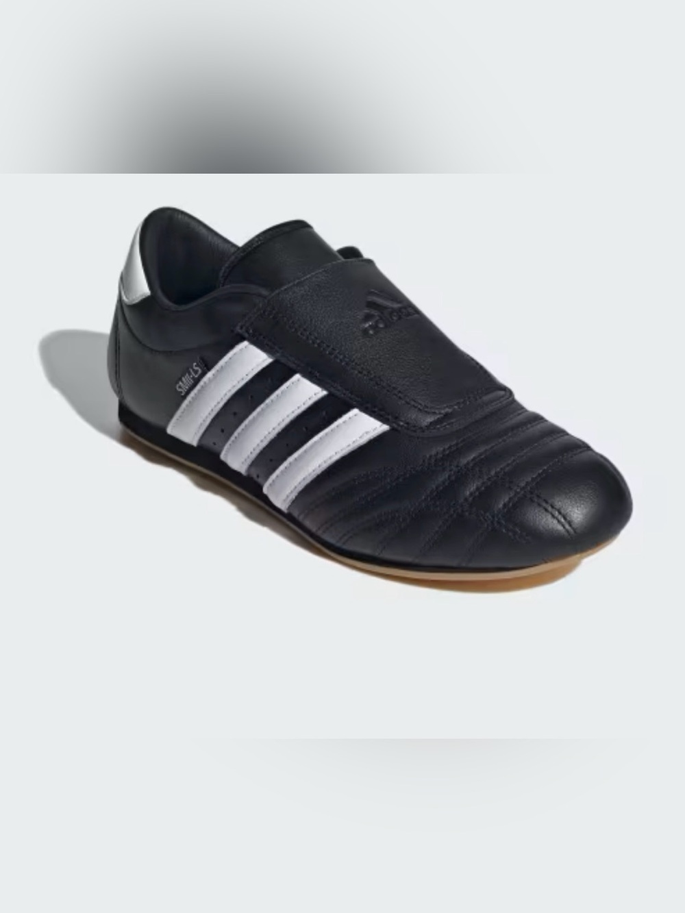 adidas Black/White Indoor Soccer Shoe with Gum Sole